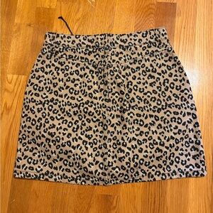 Topshop Animal Print Mini Skirt